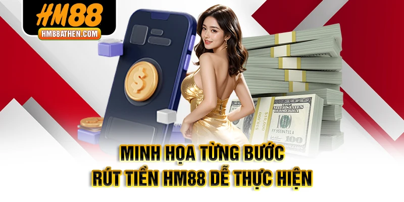 Minh họa từng bước rút tiền HM88 dễ thực hiện